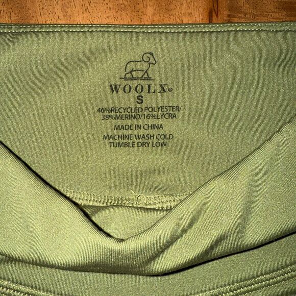 WoolX McKenna Women’s Merino Wool Blend Leggings Size Small Green Pockets 26” - Picture 3 of 9